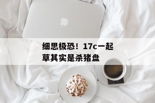 细思极恐！17c一起草其实是杀猪盘
